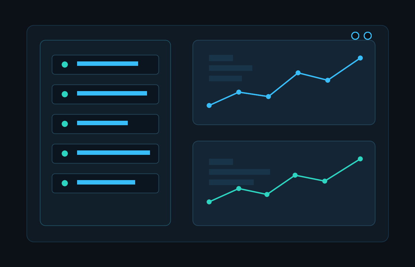 Abstract infrastructure monitoring dashboard